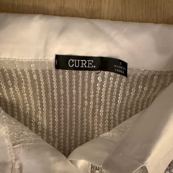 Cure Silver Sequin Button-Up Blouse - Picture 2 of 4